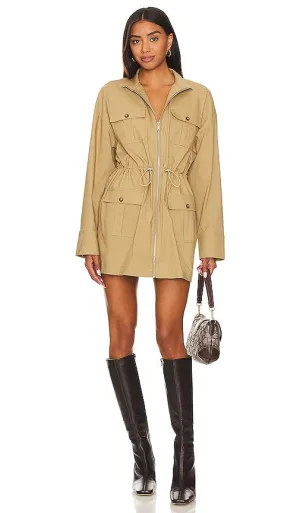 L'Academie x Marianna Selina Cargo Mini Dress in Beige
