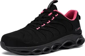 LARNMERN Steel Toe Shoes for Men Women Wide Lightweight Safety Sneakers Comfortable Safety Shoes Colorful Tennis Work Shoes