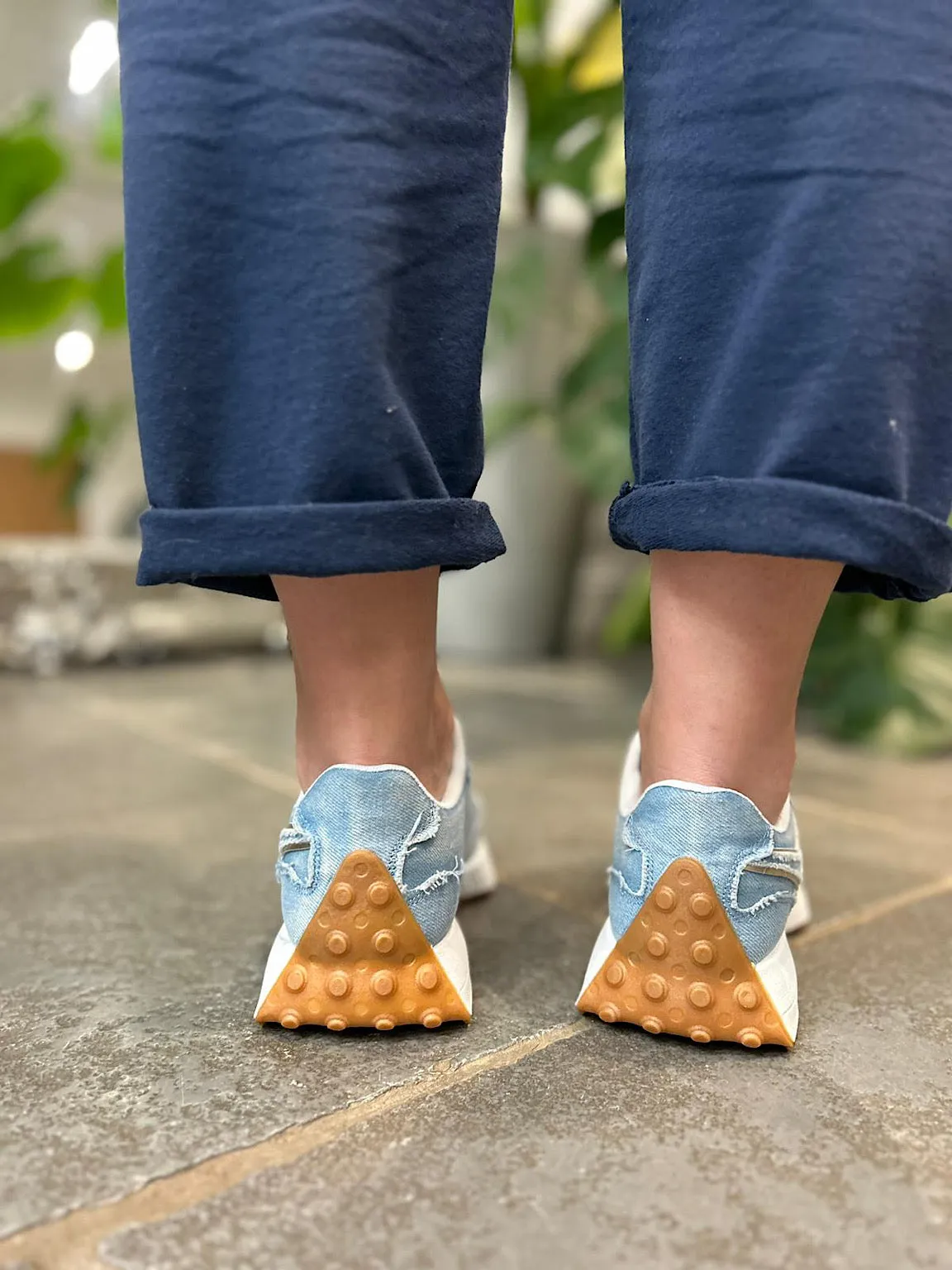 Light Denim Designer Inspired Trainers