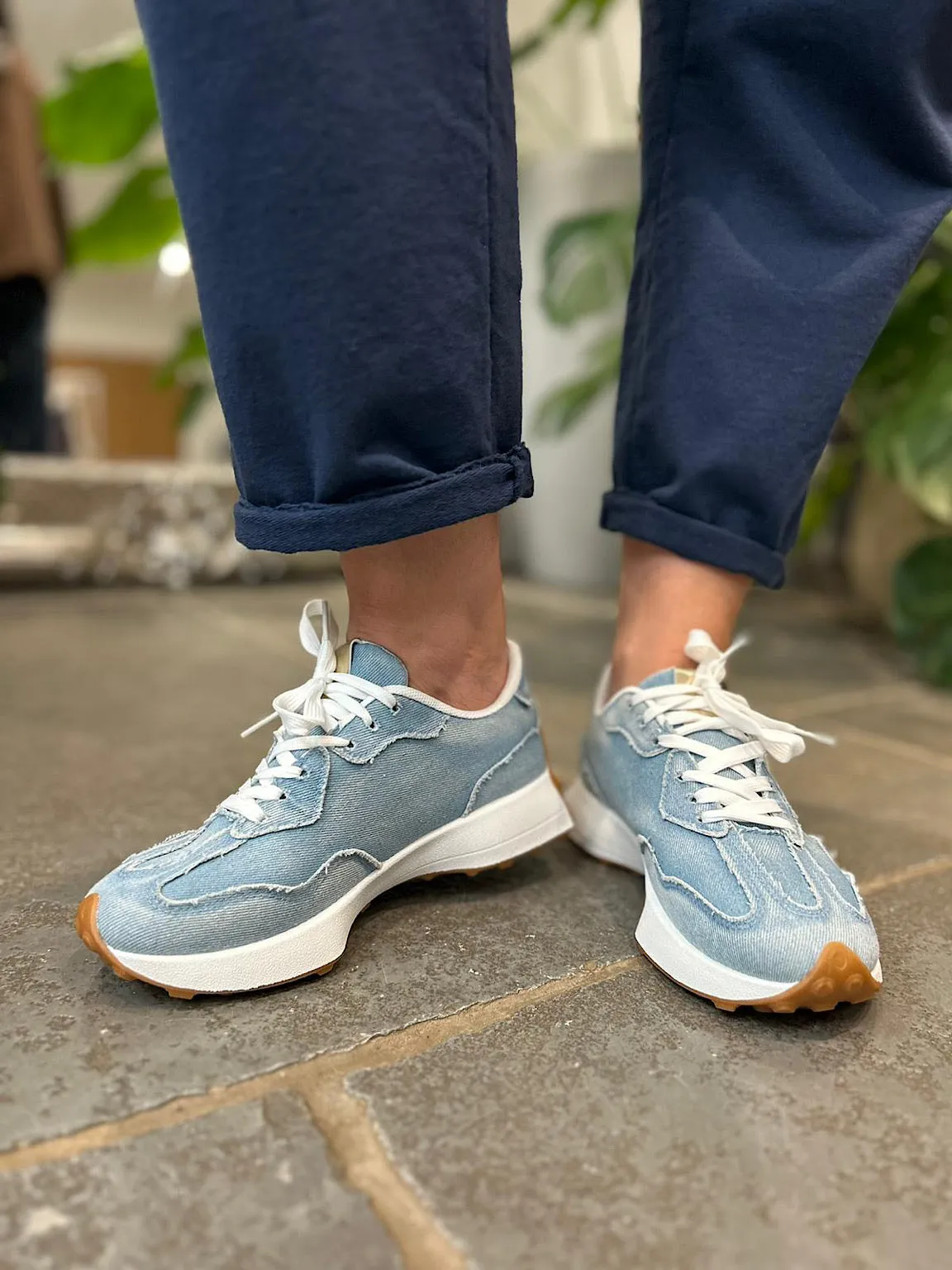 Light Denim Designer Inspired Trainers