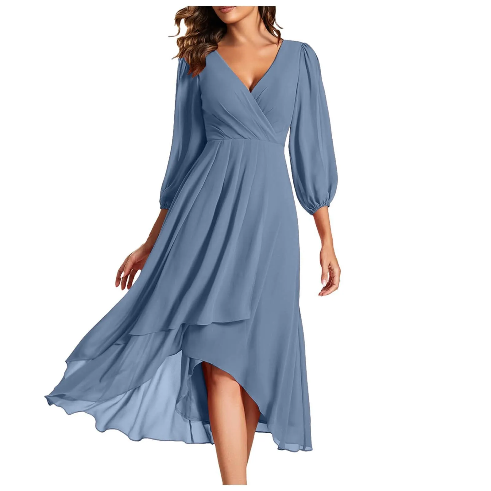Linda  Elegant V-Neck Dress