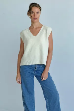 Luella Knit Vest Tank Cream