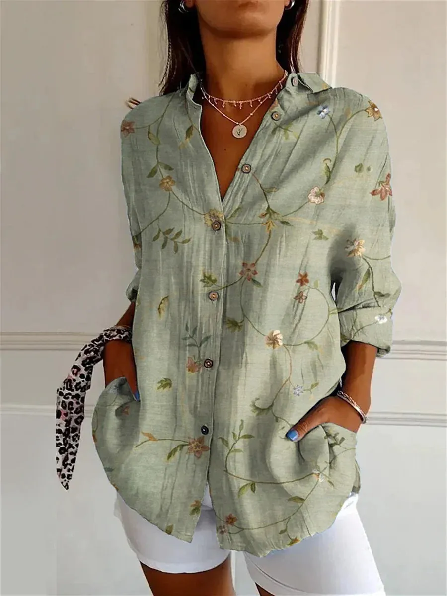 Luisa - Elegant Floral Shirt