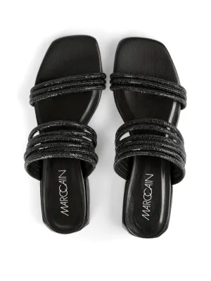 Marc Cain Black Sparkly Sandals UB SG.08 Z07 COL 900