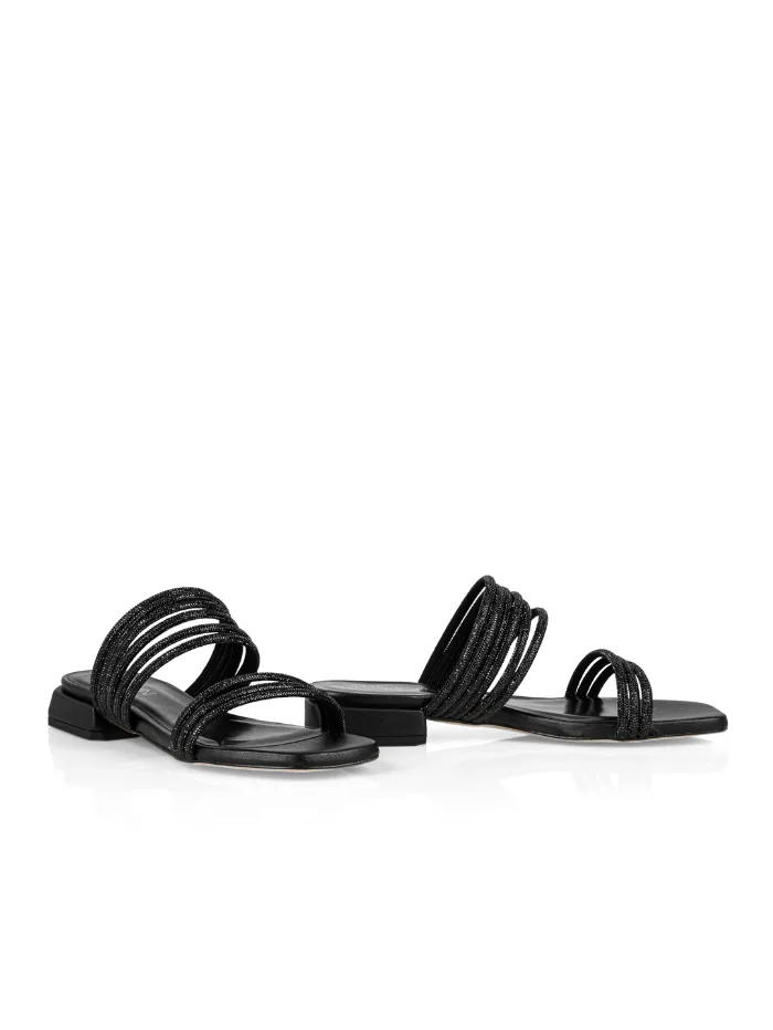 Marc Cain Black Sparkly Sandals UB SG.08 Z07 COL 900