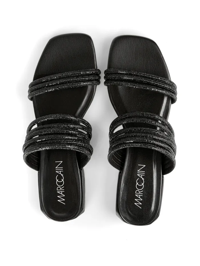 Marc Cain Black Sparkly Sandals UB SG.08 Z07 COL 900