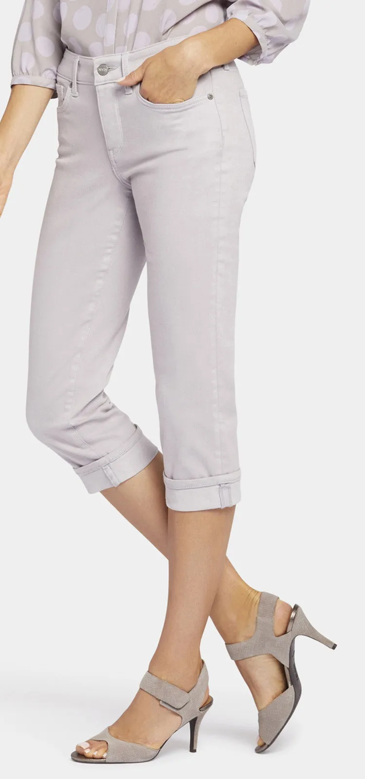 Marilyn Crop Cuff Jeans Lila Cool Embrace® Denim | Pearl Grey