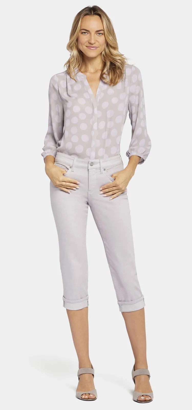 Marilyn Crop Cuff Jeans Lila Cool Embrace® Denim | Pearl Grey