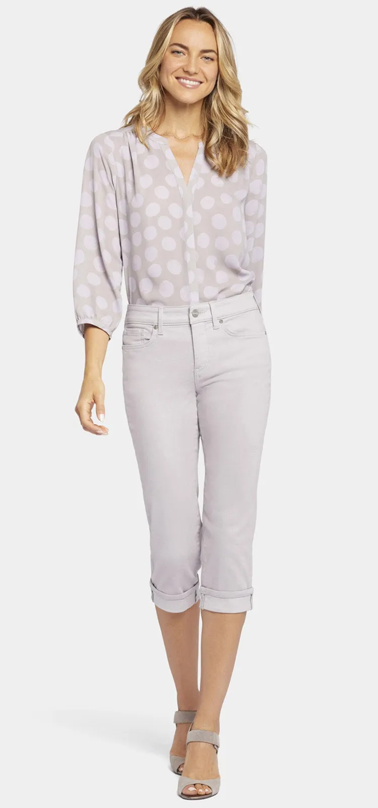 Marilyn Crop Cuff Jeans Lila Cool Embrace® Denim | Pearl Grey