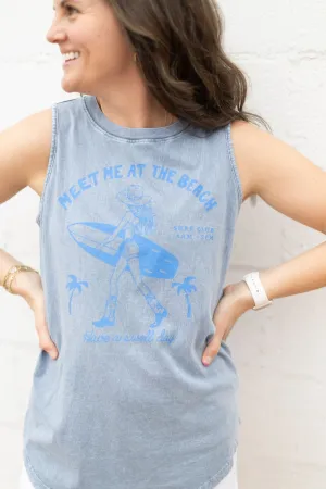 Meet Me At the Beach Graphic Tank