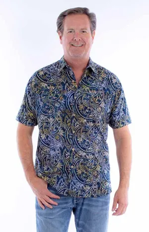 Mens Batik Button Up