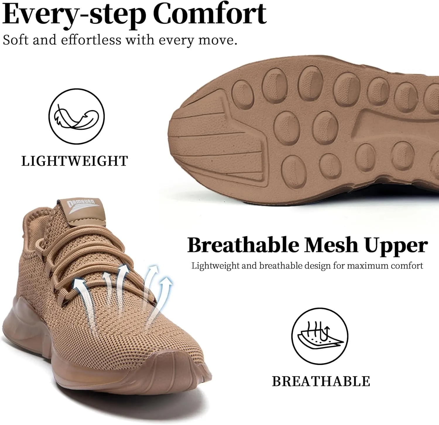 Mens Running Shoes Women Slip On Tennis Walking Sneakers Athletic Breathable Non Slip Gym Casual Lightweight Workout Sport Unisex Shoe