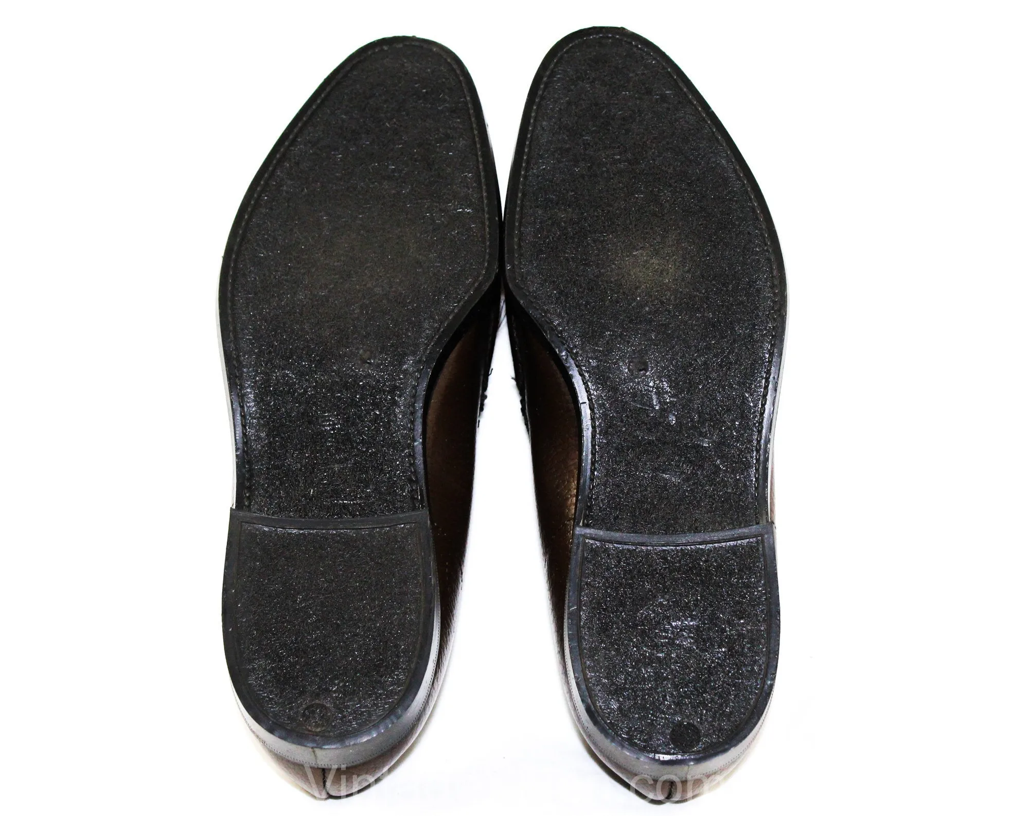 Men's Size 5 1/2 Shoes - 1950s Brown Leather Mens Loafers with Classic Tassels - Preppy 50s 60s - 5.5 - NOS Original Box 50s Deadstock