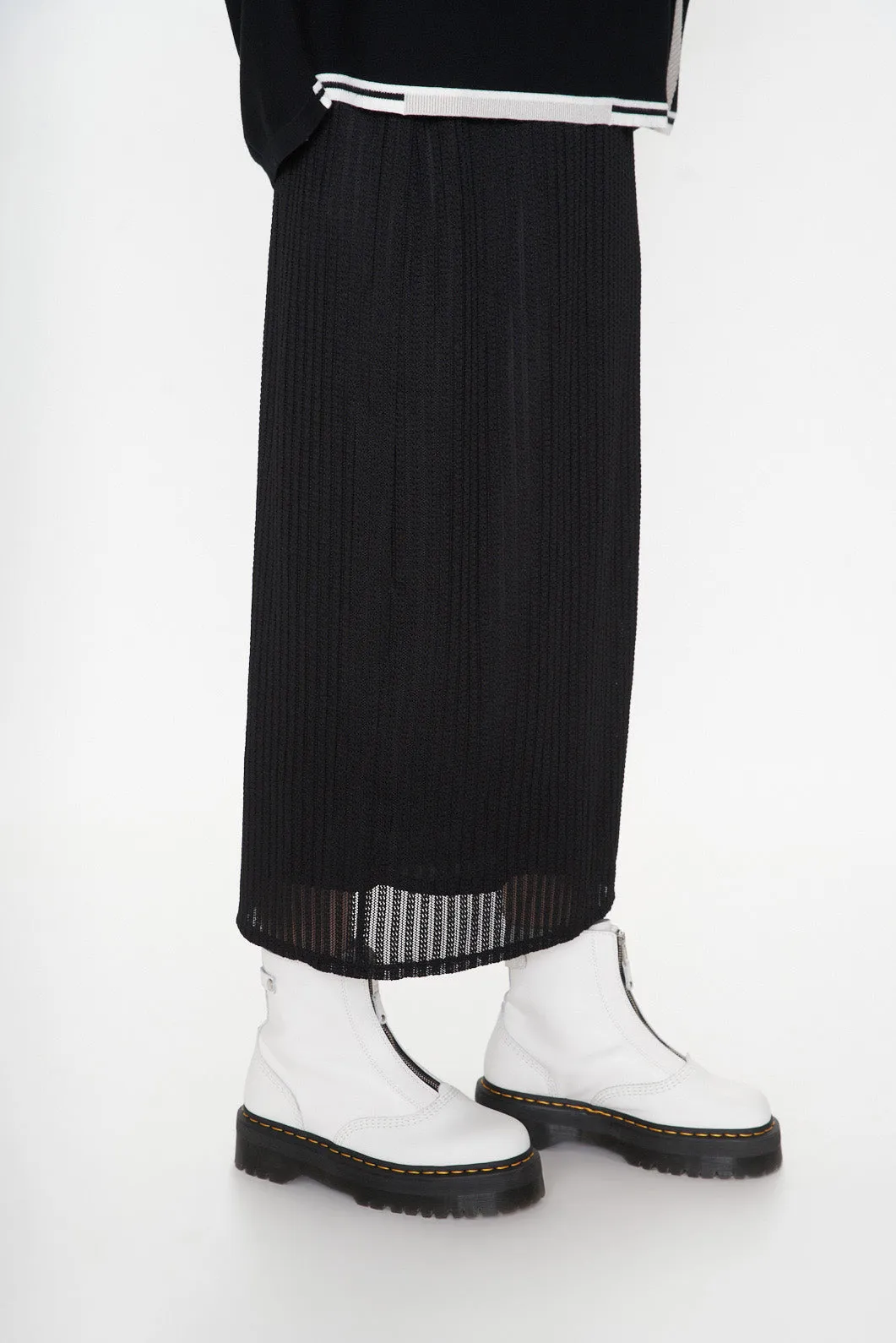 Mesh Pencil Skirt