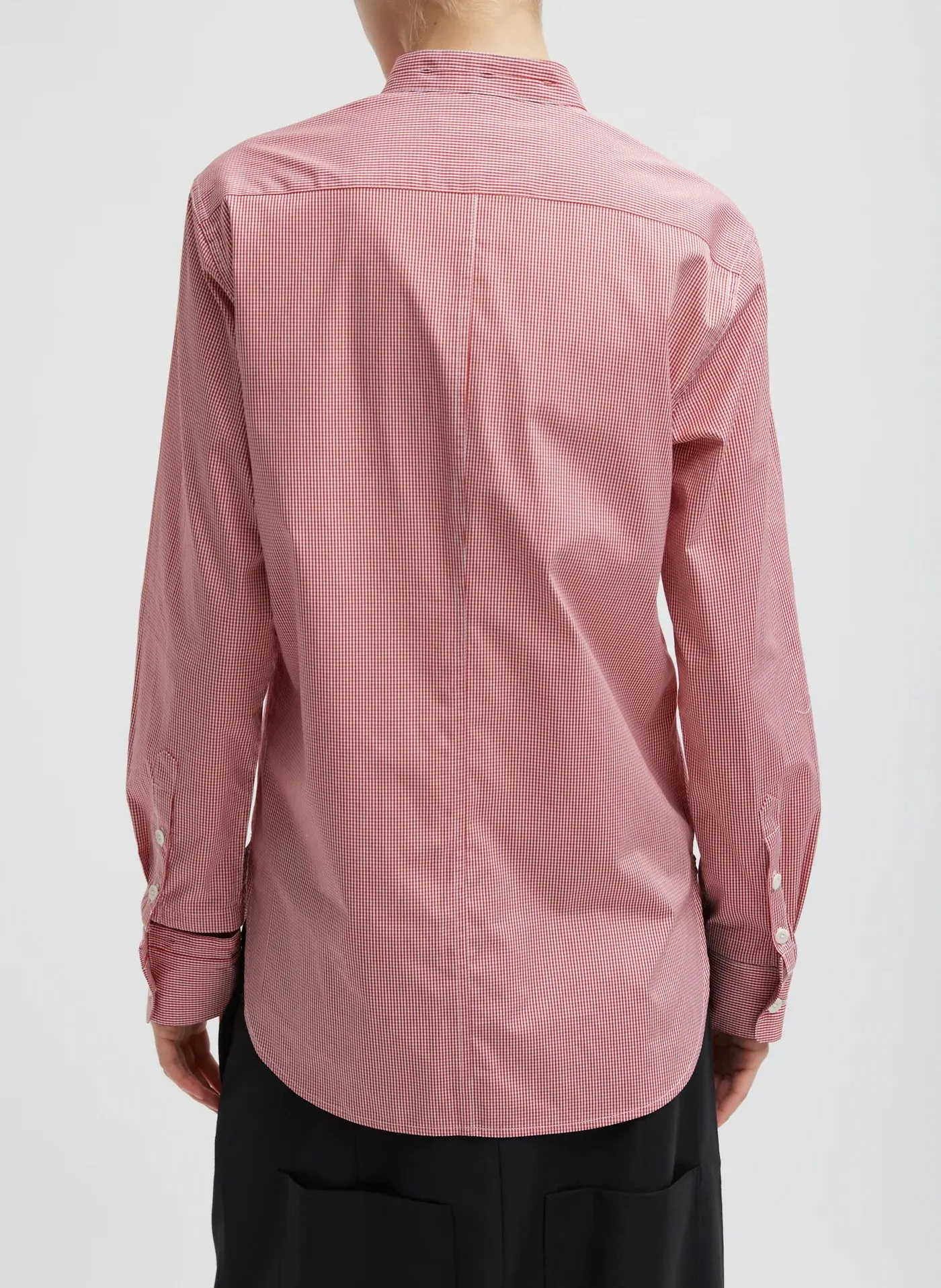 Mini Check Shirting Detached Slim Shirt