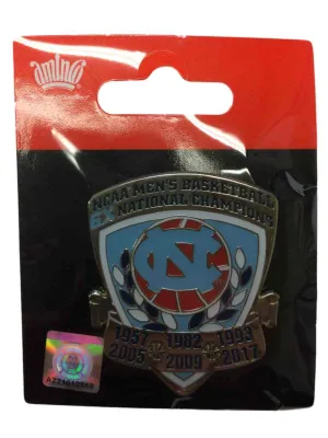 North Carolina Tar Heels NCAA Men's Basketball 6X National Champions Lapel Pin