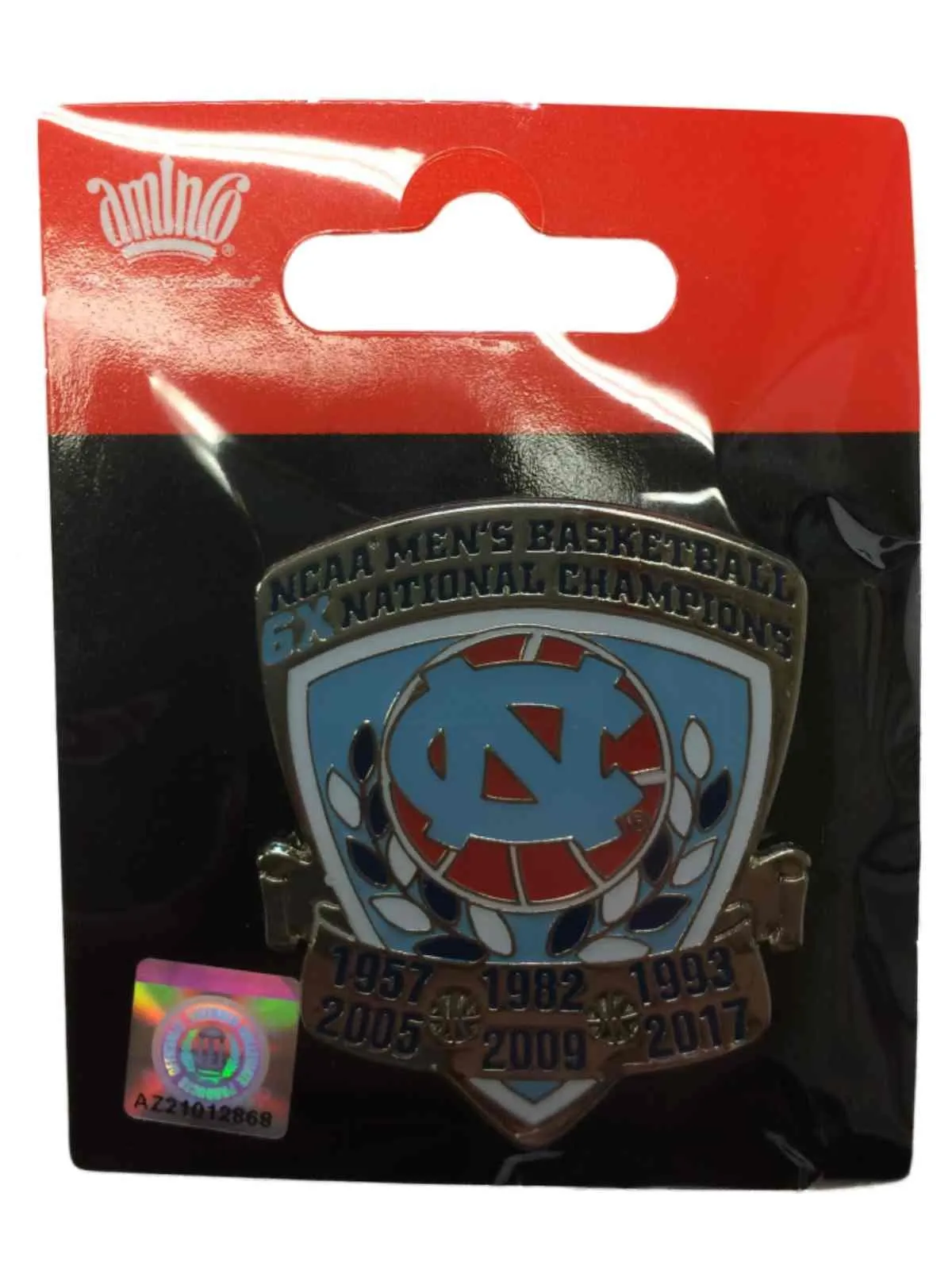 North Carolina Tar Heels NCAA Men's Basketball 6X National Champions Lapel Pin