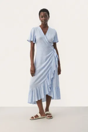 Part Two Clarina print wrap dress Windsurfer Graph