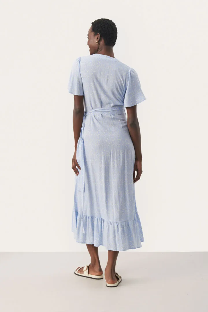 Part Two Clarina print wrap dress Windsurfer Graph
