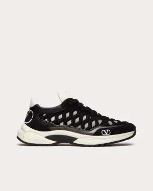 Ready Go Fabric & Leather Black / Light Ivory Low Top Sneakers