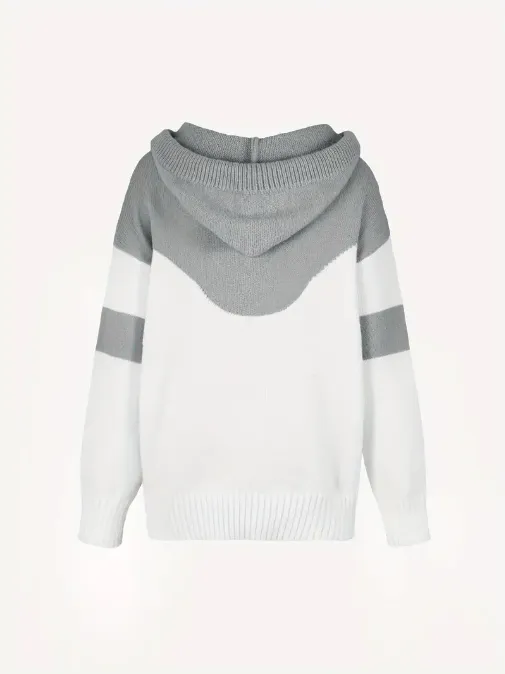 ROSA - COLOR BLOCK HOODIE WITH DRAWSTRING
