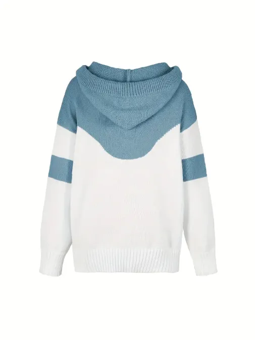 ROSA - COLOR BLOCK HOODIE WITH DRAWSTRING