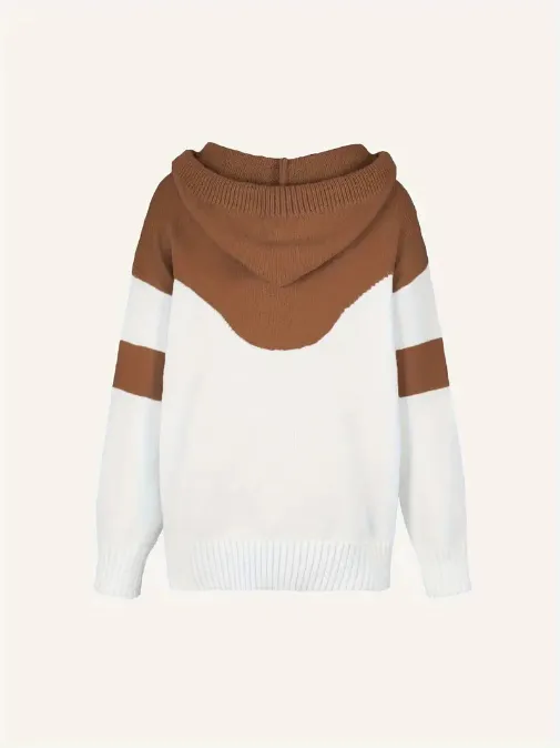 ROSA - COLOR BLOCK HOODIE WITH DRAWSTRING