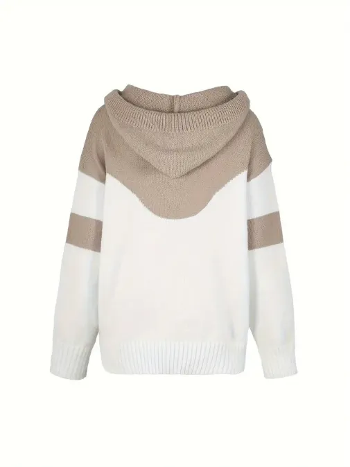 ROSA - COLOR BLOCK HOODIE WITH DRAWSTRING