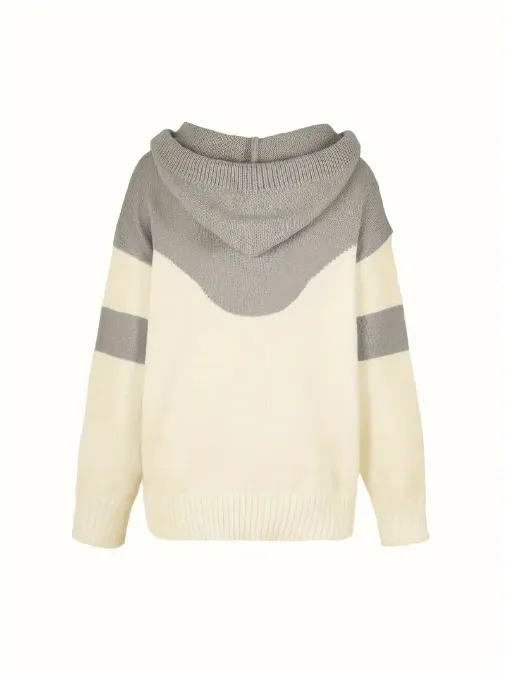 ROSA - COLOR BLOCK HOODIE WITH DRAWSTRING