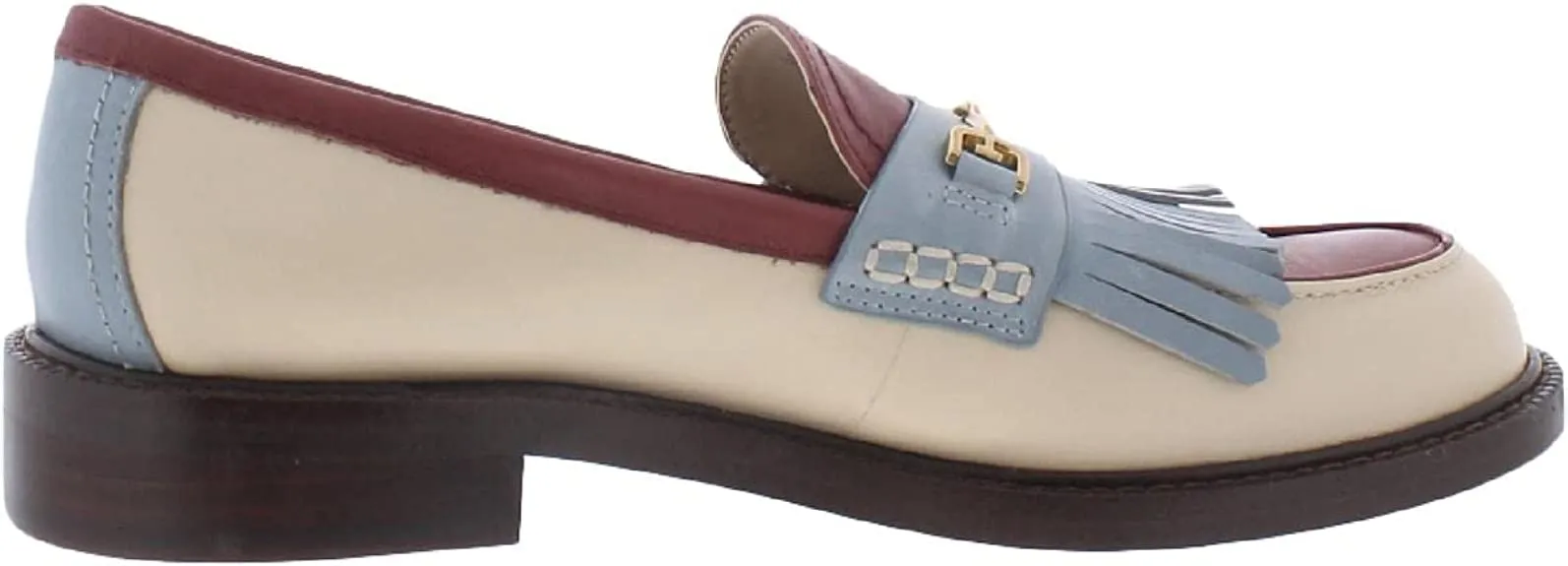Sam Edelman Cammi Summer Sand/Paprika Leather Almond Toe Slip On Dress Loafers