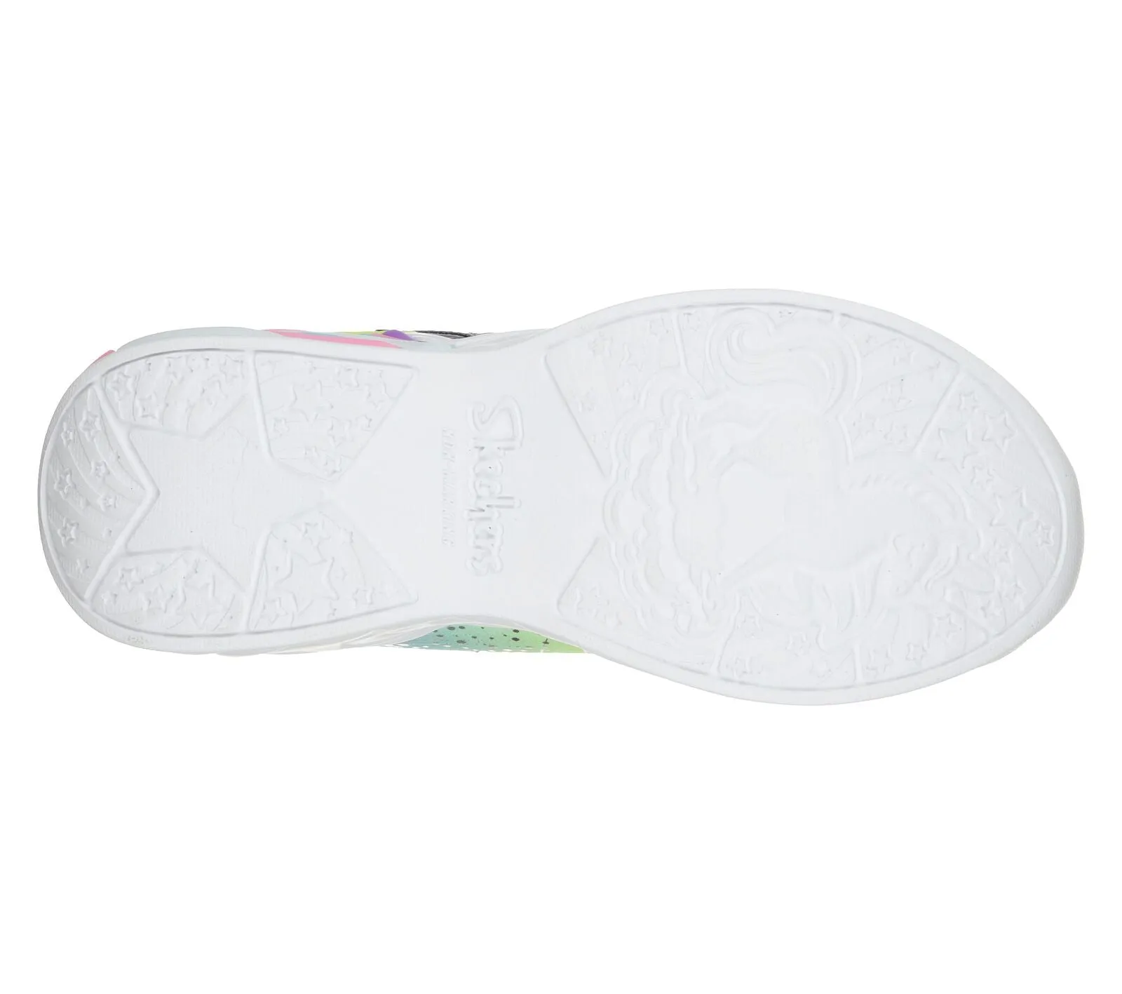 Skechers Kids Unicorn Light Up Trainers - White / Multi