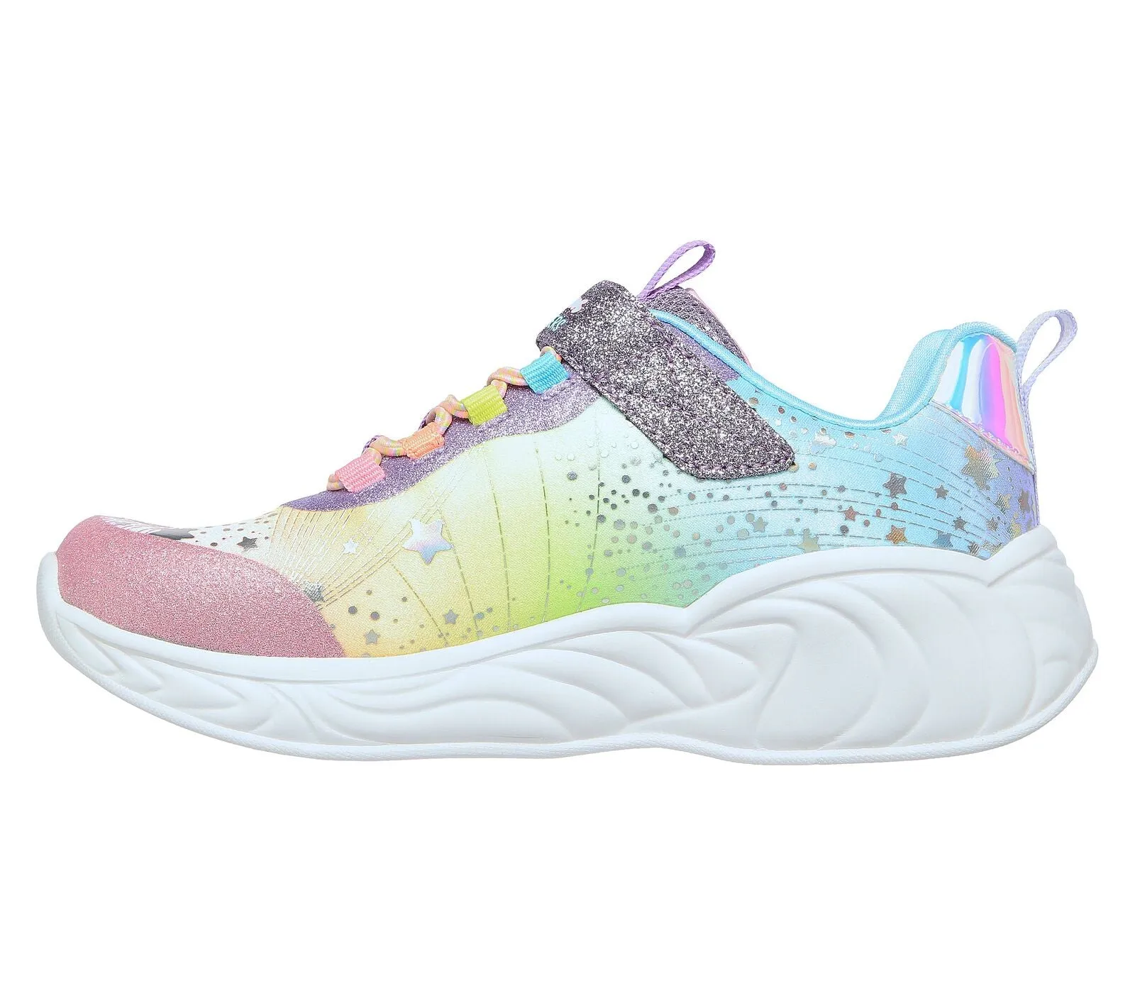Skechers Kids Unicorn Light Up Trainers - White / Multi