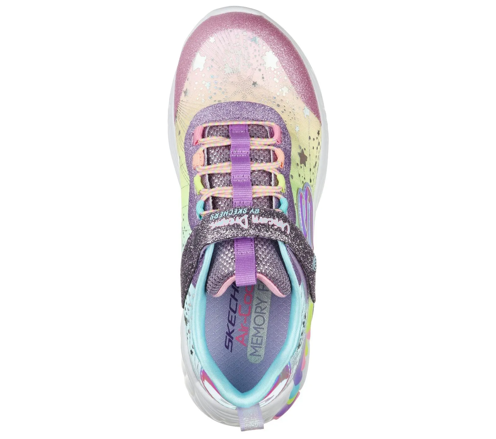 Skechers Kids Unicorn Light Up Trainers - White / Multi