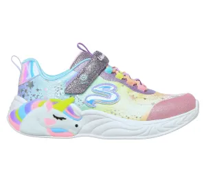 Skechers Kids Unicorn Light Up Trainers - White / Multi