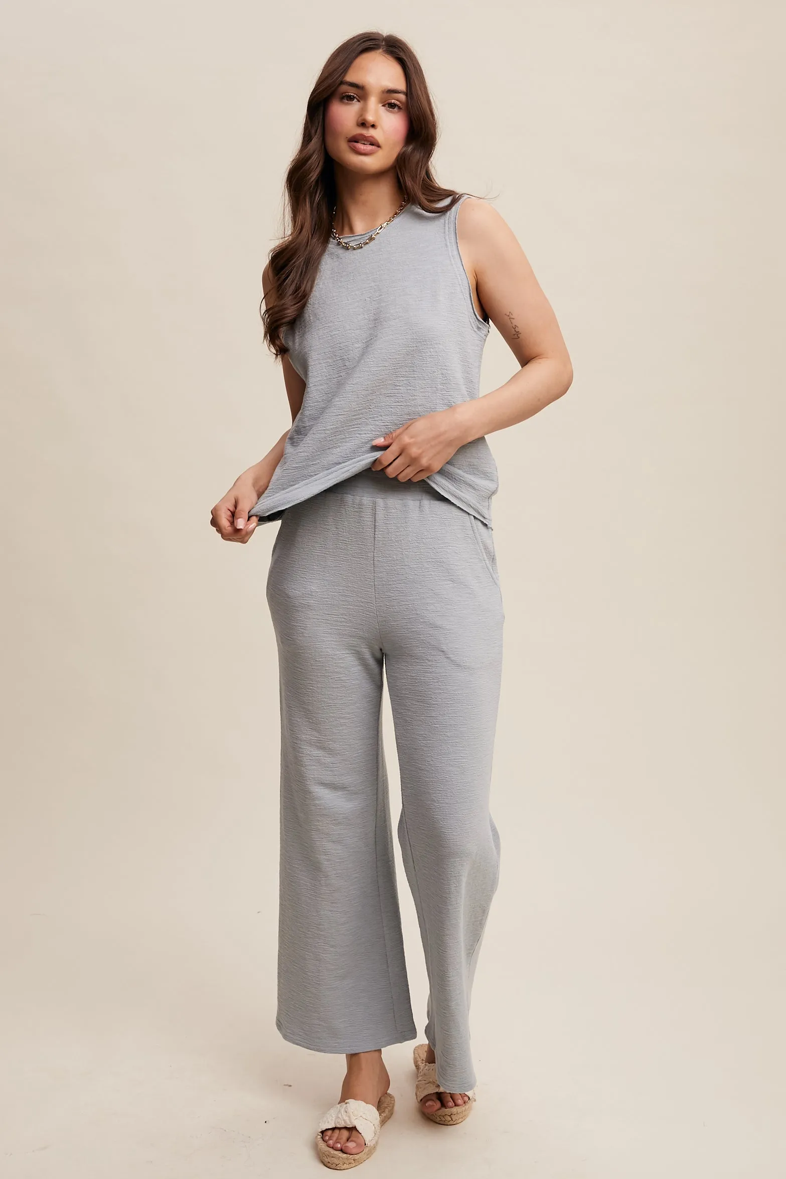 Soft Knit Tank and Sweatpant Set