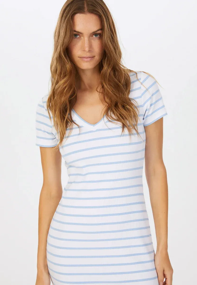 Stripe Dress - Sky Blue
