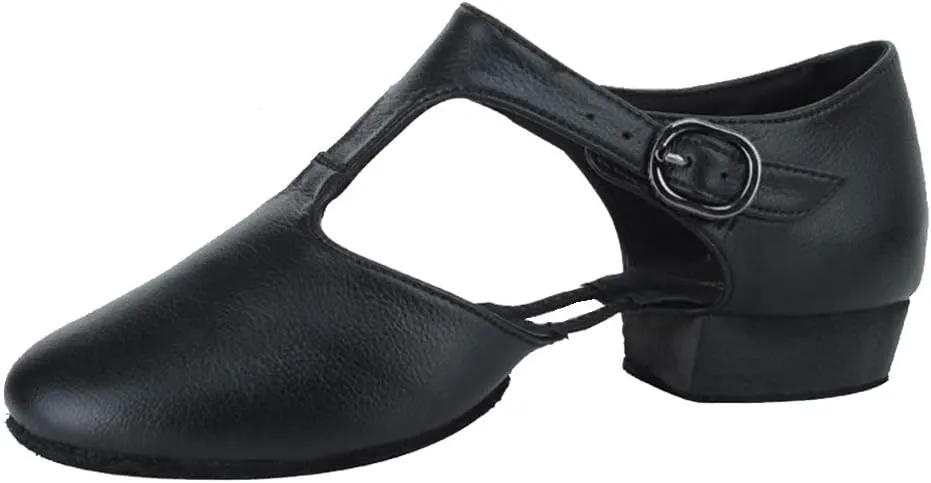 SWDZM Women's Latin Dance Shoes Close Toe Canvas Ballroom Tango Yoga Teaching Practice Dancing Shoes