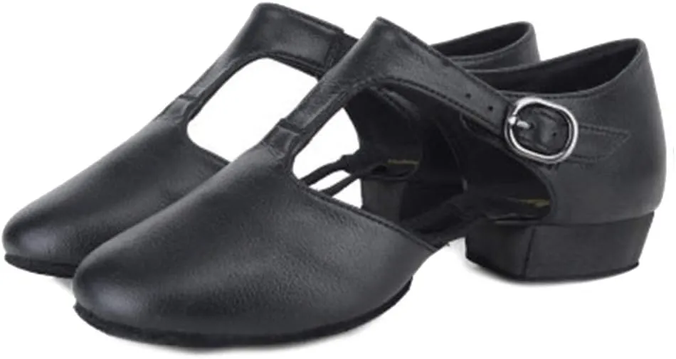 SWDZM Women's Latin Dance Shoes Close Toe Canvas Ballroom Tango Yoga Teaching Practice Dancing Shoes