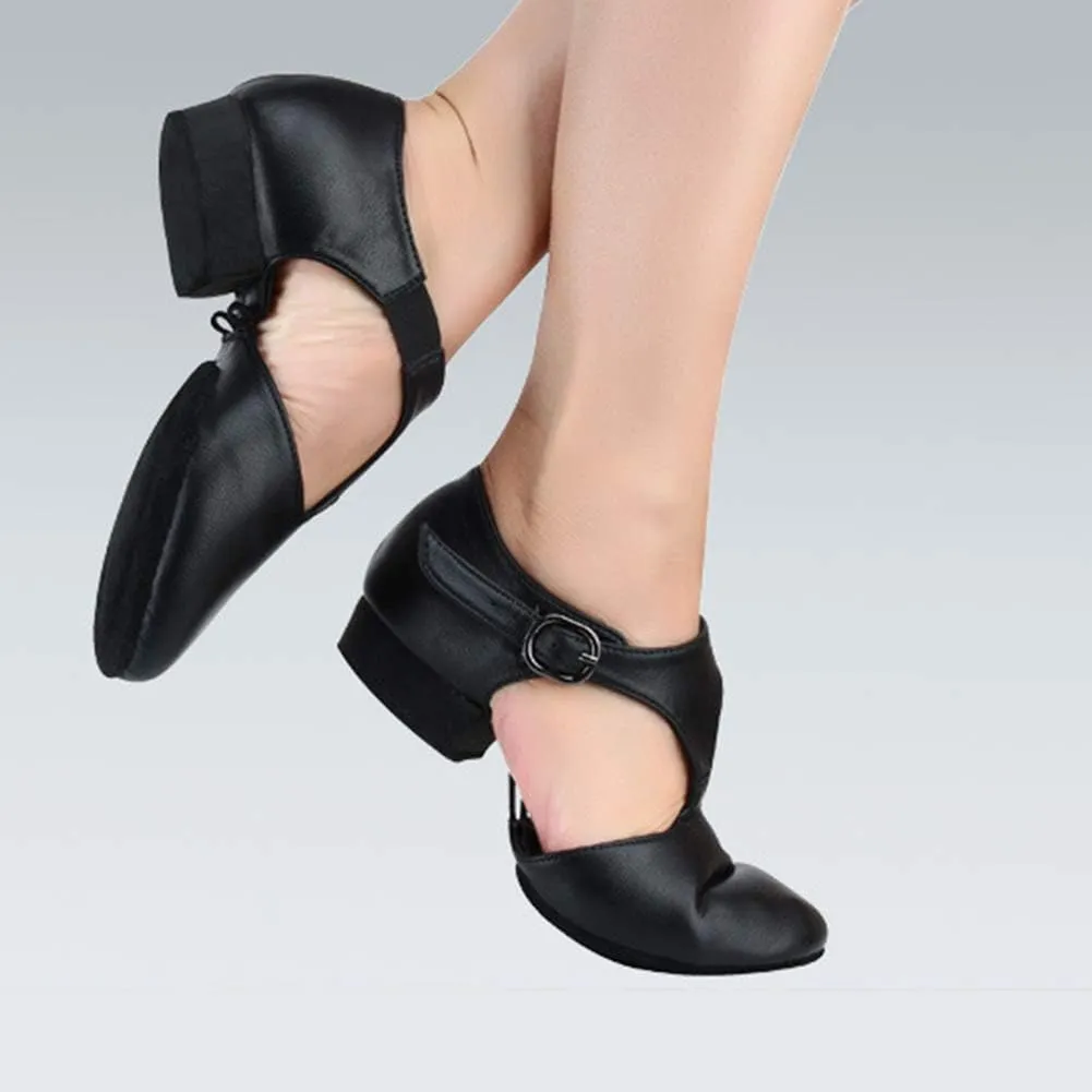 SWDZM Women's Latin Dance Shoes Close Toe Canvas Ballroom Tango Yoga Teaching Practice Dancing Shoes