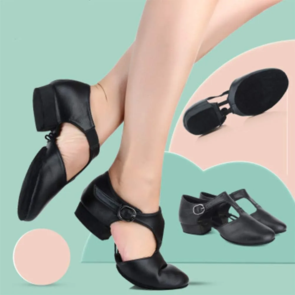 SWDZM Women's Latin Dance Shoes Close Toe Canvas Ballroom Tango Yoga Teaching Practice Dancing Shoes