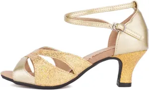 SWDZM Women's Standard Latin Dance Shoes Tango Salsa Professional Ballroom Performance Practice Dance Shoes,Model-DY05