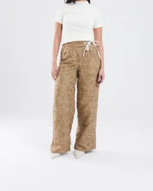 Textured pants in brown