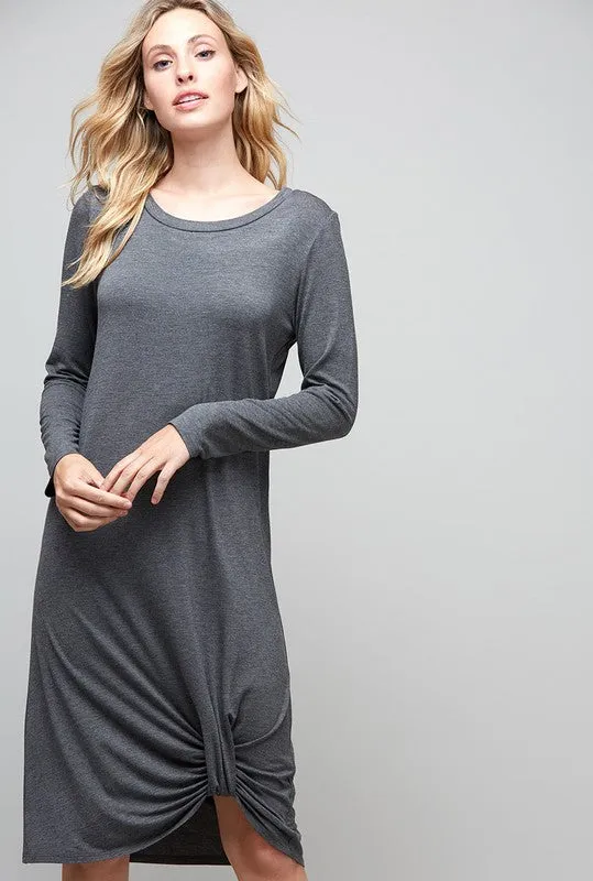 Twist Me Up Long Sleeve Dress