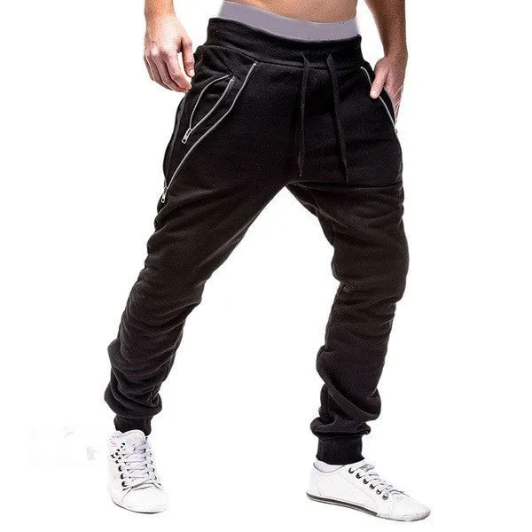 West Louis Casual Style Side Zipper Sweatpants