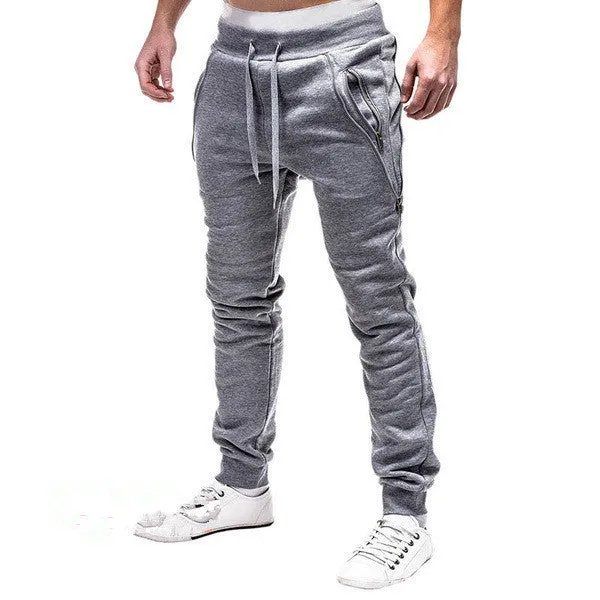 West Louis Casual Style Side Zipper Sweatpants
