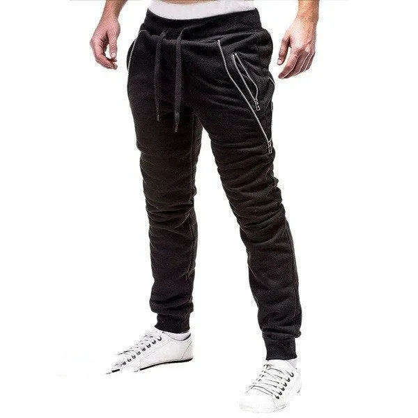 West Louis Casual Style Side Zipper Sweatpants