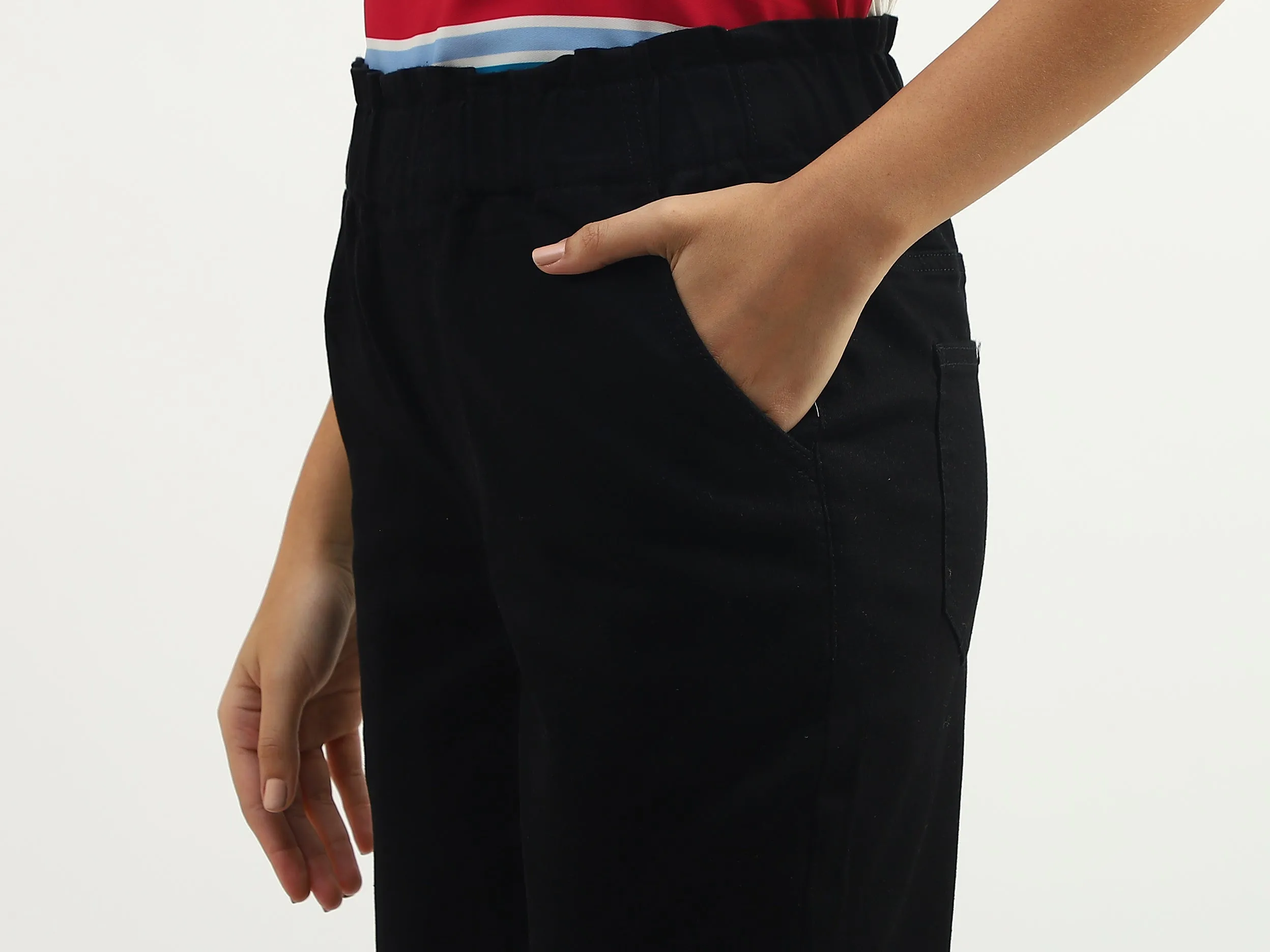 Women Solid Flared Fit Trousers