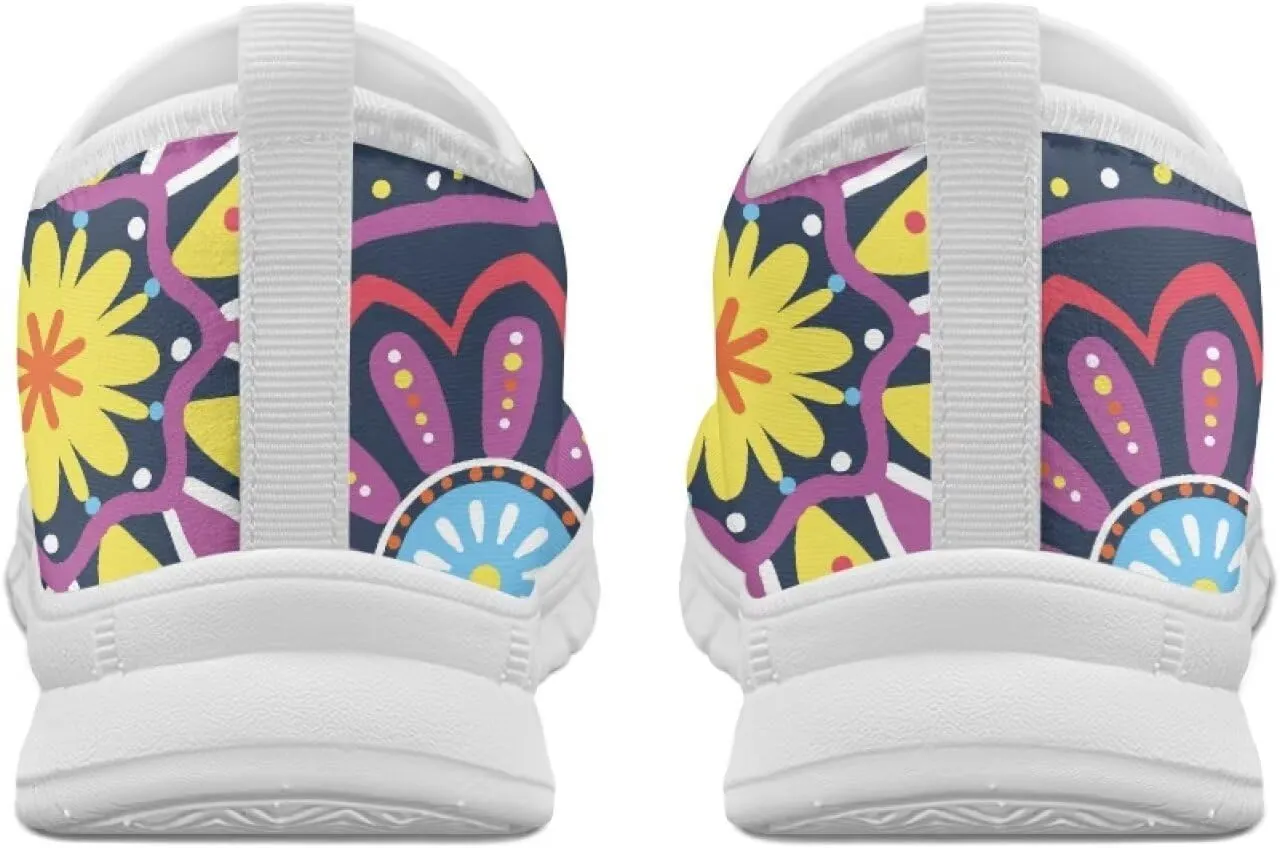 Womens Canvas Shoes Low Top Fashion Sneakers Slip on Walking ShoeWhite Sole