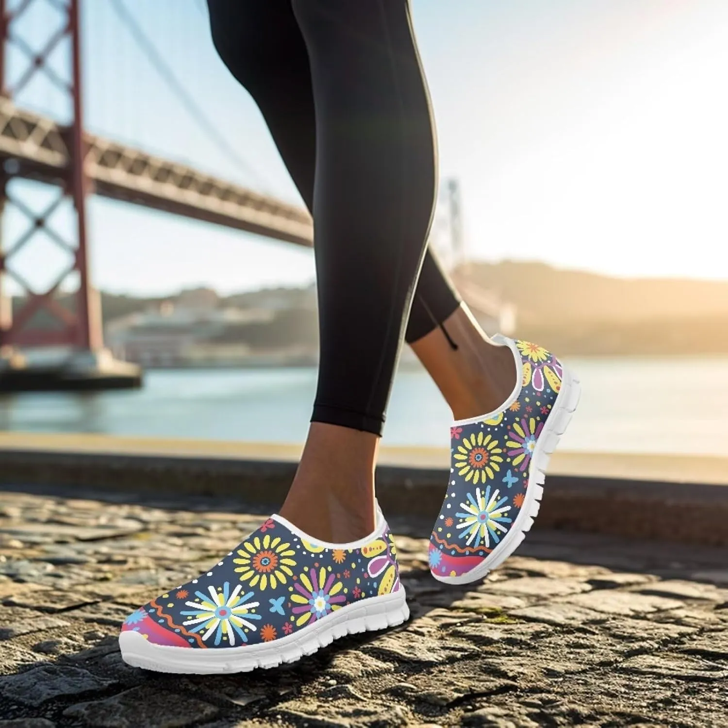 Womens Canvas Shoes Low Top Fashion Sneakers Slip on Walking ShoeWhite Sole