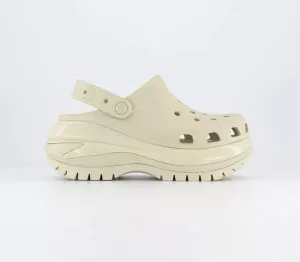 Womens Crocs Classic Mega Crush Clog Bone